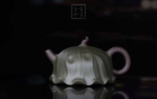 《荷葉》宜興名家紫砂壺工藝美術(shù)師手工民國(guó)綠，紫泥功夫茶具茶壺家用